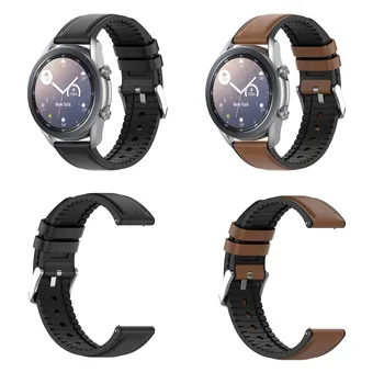 Сменяеми каишки За Samsung Galaxy Watch 3-41 мм, Обикновен Каишка От Изкуствена Кожа, Регулируема Каишка За Часовник, Спортен Каишка За Мъже Relógio
