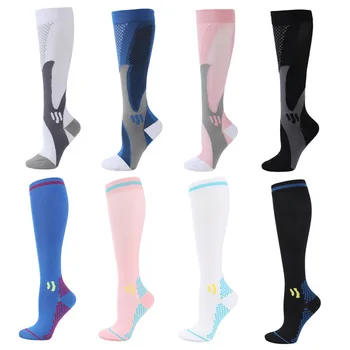 Спортни чорапи за колоездене на открито, мъжки компресия чорапи за фитнес и тичане, правят умора, правят болка, компресия дамски спортни чорапи