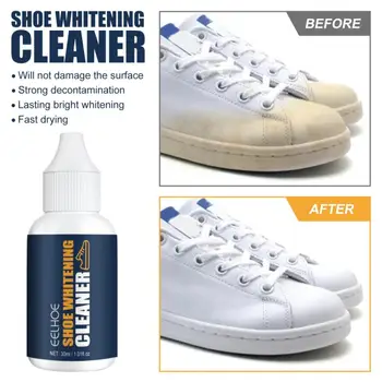 Средство за изсветляване на обувки, почистване на Малка бяла обувки, дезинфекция, премахване на петна, пожълтяване и избелване на Преносимо средство за почистване на