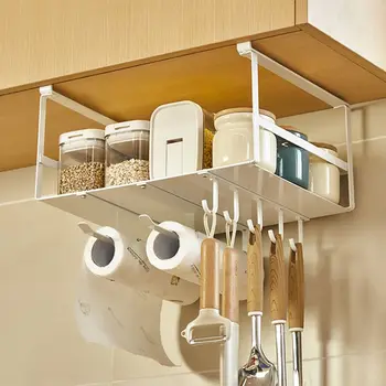 Срок на съхранение в кухненски шкаф Под Шкаф За съхранение на Подвесная кошница за подправки, Без перфорация, Рафтове-Организаторите за кухненски прибори