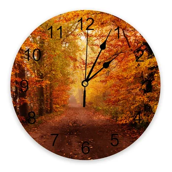 Стенен часовник с кленовыми листа, лиственным гора, модерен Дизайн, Декорация на всекидневна, Кухня, Тихи часове, Домашен декор