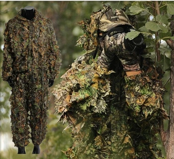 Тактически 3D горски маскировочный костюм, камуфляжная ловно облекло, военна страйкбольная пейнтбольная скрита Дрехи + Панталони, маскировочный костюм