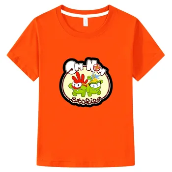 Тениска с изображение на въже, жаби Ам-Yum, игри, детски блузи, дрехи за малките момчета, детска лятна тениска с къс ръкав за момичета, 100% памук