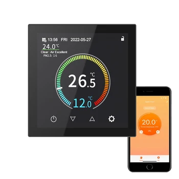Термостат Qiumi WiFi, цветен TFT-дисплей за вода/ за подгряване на пода, електрически водогрейный / газов котел