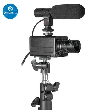 Уеб камера 5.0 MP 4K 1080P 30 кадъра в секунда, 10-кратно увеличение, USB HD уеб-камера с ръчна бленда 2,8-12 мм, статив, микрофон, запис на видео