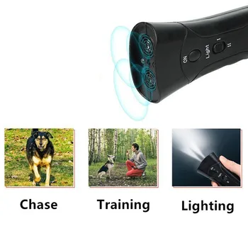 Устройство за възпиране на кучета Външно led ултразвуково средство за борба с лай, останавливающее лай, репеленти за дресура на кучета със светкавица, конна обучение на кучета