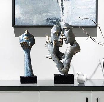 Фигурки на слонове за интериорен дизайн, универсален държач за мобилен телефон, модерна скулптура от смола, декор домашен офис бюрото