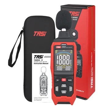 Цифров измерител на нивото на звука ТАСИ TA652A TA652B, измерване на шума в 30-130 db, екологичен, тестер, LCD екран