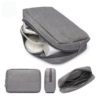 Цифров Преносим Органайзер Калъф за слушалки Пътен багажник Чанта за съхранение на Аксесоари с цип Зарядно Устройство Кабел за данни USB Чанта
