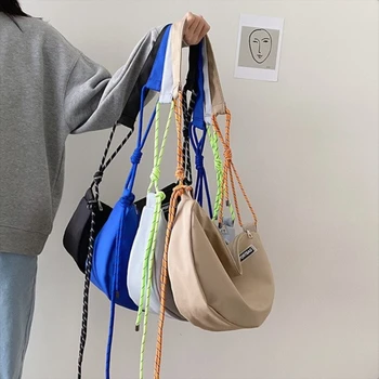 Чанта Унисекс, нова водоустойчива найлонова чанта за кнедлите, дамски корейската версия, однотонная чанта през рамо с голям капацитет, мъжки чанти-месинджър