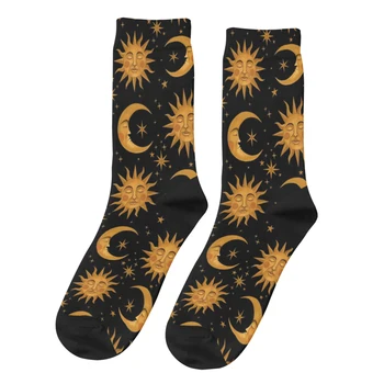 Чорапи Sun Moon Небесни Мечти с нова 3D принтом, забавни чорапи със средна дължина, в стил Унисекс Харадзюку