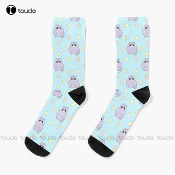 Чорапи с шарките на миеща мечка и звезди, цветни Чорапи, висококачествени Елегантни Сладки Сладки памучни чорапи с герои от анимационни филми на Kawai, ново популярно изкуство