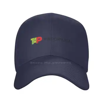 Шапка от висококачествен плат деним, с логото на TAP Portugal, вязаная капачка, бейзболна шапка