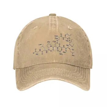 Шапка с молекулата на окситоцин, ковбойская шапка, икона, нова шапка, дрехи за голф, новост в шапка, дамска шапка, мъжки