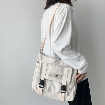 Японската проста чанта-месинджър, корея, чанта, студентски найлон водоустойчива холщовая чанта, Чанта през рамо за жени, чанти